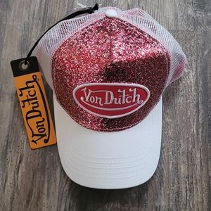 Pink Glitter Von Dutch Cap